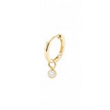 Yellow Gold Dainty Diamond Earrings