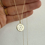 Solid Gold Family Imprint Pendant