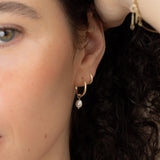 Yellow Gold Isla Pearl Earrings