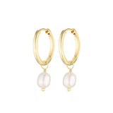 Yellow Gold Isla Pearl Earrings