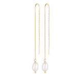 Yellow Gold Lola Pearl Earrings
