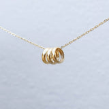 Yellow Gold Love Ring Necklace