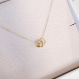 Yellow Gold Love Ring Necklace