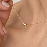 Yellow Gold Love Ring Necklace
