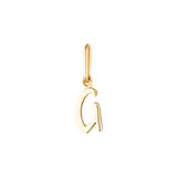 Yellow Gold Luna Script Letters Pendant