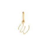 Yellow Gold Luna Script Letters Pendant