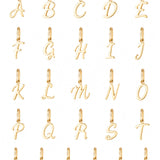 Yellow Gold Luna Script Letters Pendant