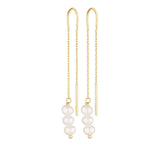 Yellow Gold Mila Pearl Earrings