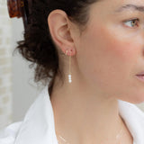 Yellow Gold Mila Pearl Earrings