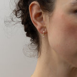 Yellow Gold Pink Sapphire Earrings