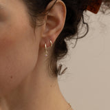Yellow Gold Pink Sapphire Earrings