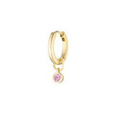 Yellow Gold Pink Sapphire Earrings