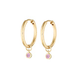 Yellow Gold Pink Sapphire Earrings
