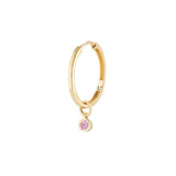 Yellow Gold Pink Sapphire Earrings