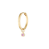 Yellow Gold Pink Sapphire Earrings