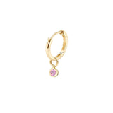 Yellow Gold Pink Sapphire Earrings