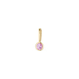Yellow Gold Pink Sapphire Pendant